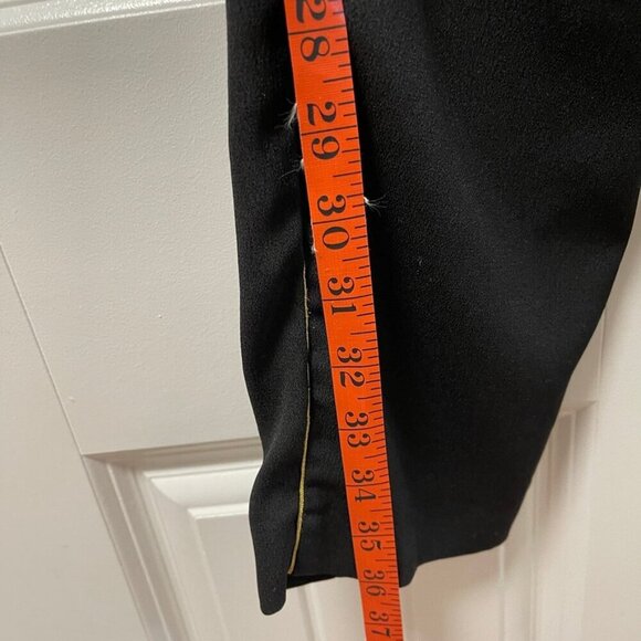 ZARA Textured Crepe Pants with Gold Side Stripe Black – S - Picture 12 of 13